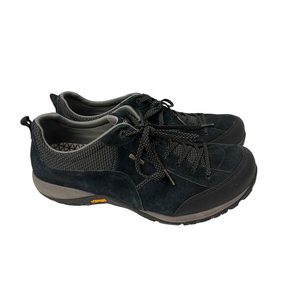 Dansko Paisley Shoes Womens Size 12 Wide Black Suede Leather Vibram 42 W - Picture 1 of 10